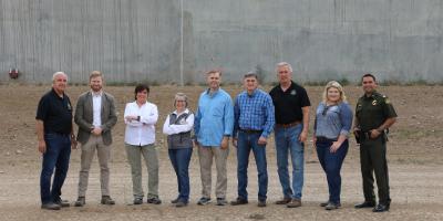 Congresswoman Harshbarger and colleagues at the border wall