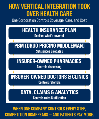 Vertical Integration in Healthcare Graphic